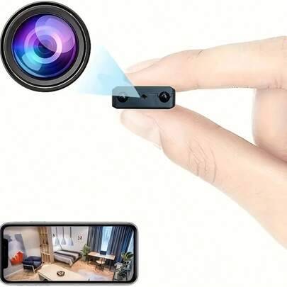 1 st 1080P Full HD intelligent mini dold trådlös WiFi-kamera, stöder 2.4G WiFi-anslutning, infrarött mörkerseende och rörelsedetektering, fjärrvisning - Svart (Svart 1 set,Svart + 16G minneskort,Svart + 32G minneskort)