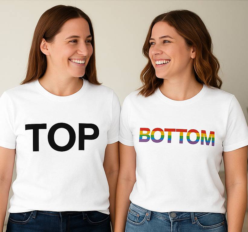 Par t-shirt lgbt top bottom