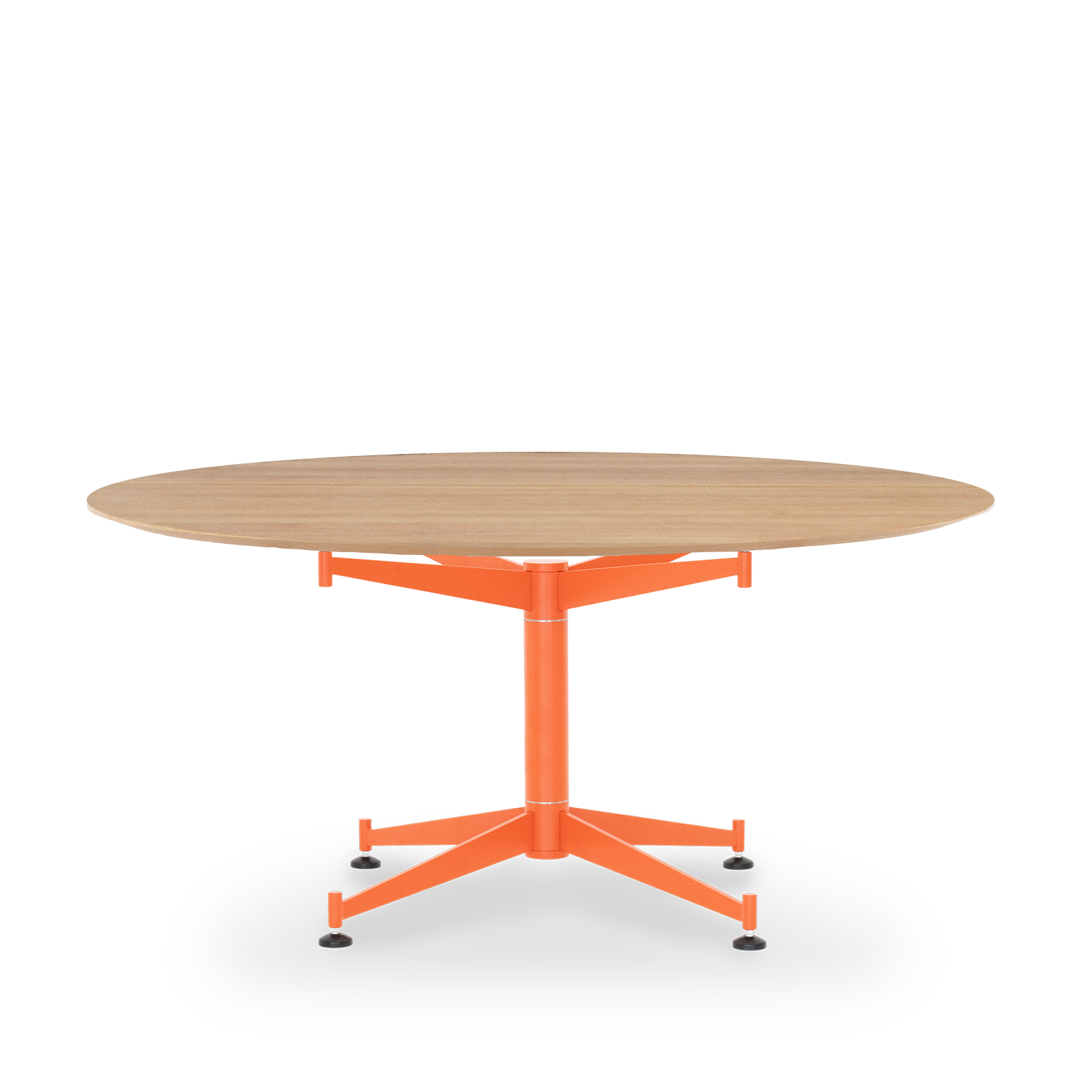 Star Table / Veneer B2B - 73-75 / Ø160 Veneer / Matte lacquered Rot orange