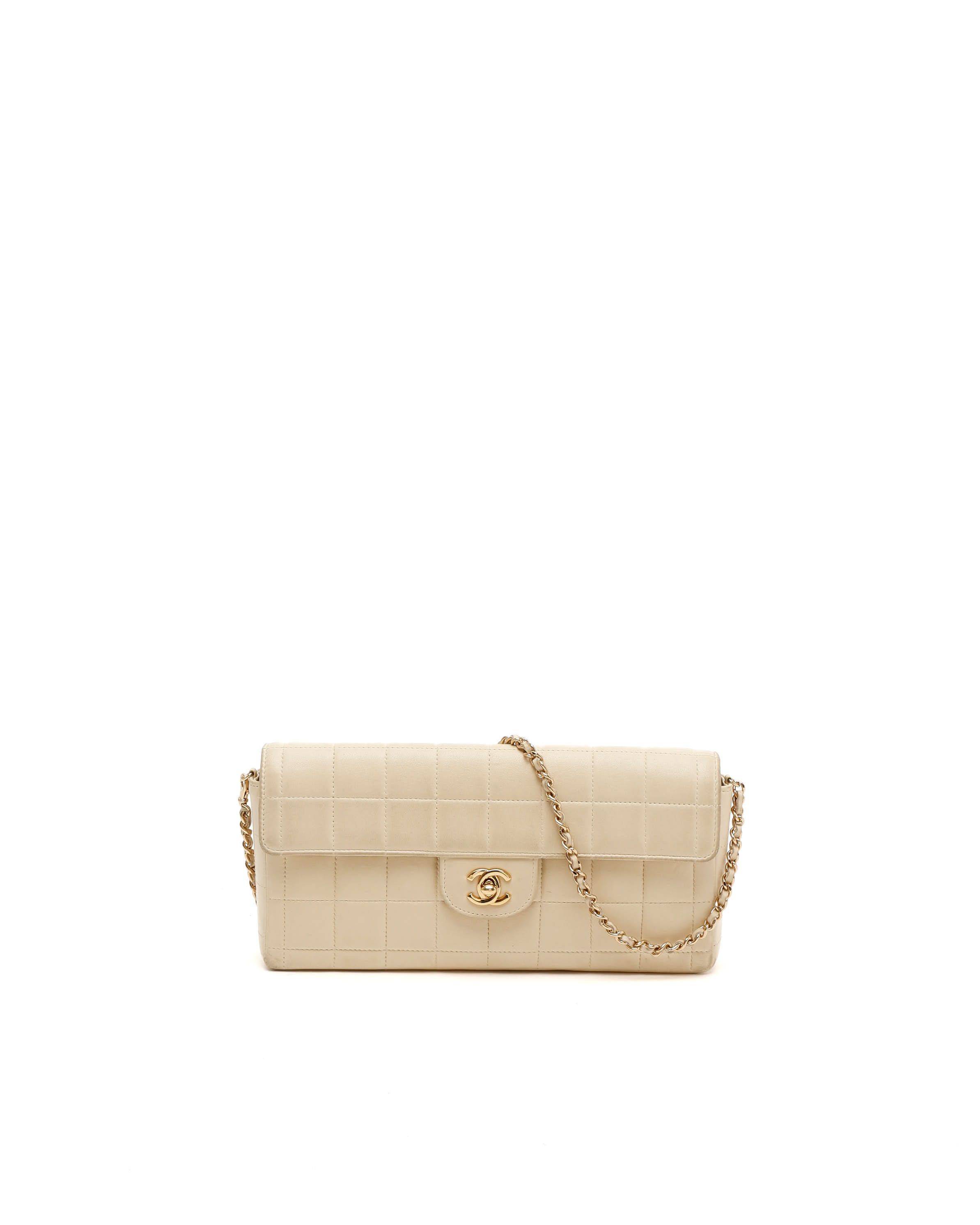 Chanel Chocolate Bar East West Flap Bag - Beige (One Size)