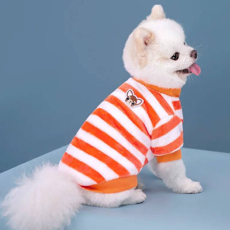 Soft Fleece Pet Outfit - Orange / M (M)