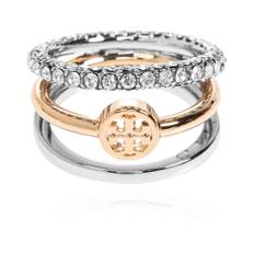 Tory Burch, Accessoarer, Dam, 44 MM, Ring med skimrande kristaller