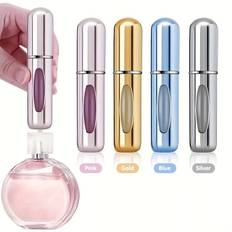 TEMU 4pcs Set, Refillable Perfume Atomizer For Travel, Portable Mini Spray Bottle Perfume Pump Box, Empty Perfume Dispensing Bottle, Perfume Spray Bottle For Business Trips