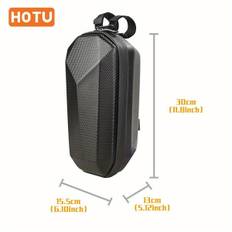 TEMU Hotu 5l E-bike Handlebar Bag, Durable Large Capacity Electric Scooter Storage Case, Detachable Design For Bicycles And Balance Bikes, Eva Hard Shell, Plastic Material, Car Interior Accessories