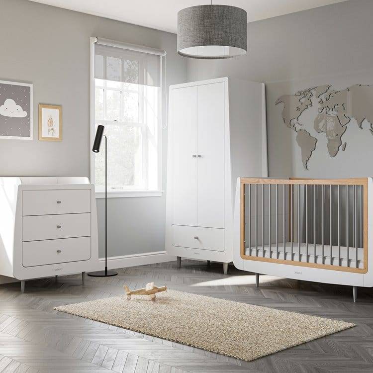 SnuzKot Skandi 3 Piece Nursery Furniture Set Grey - Default Title