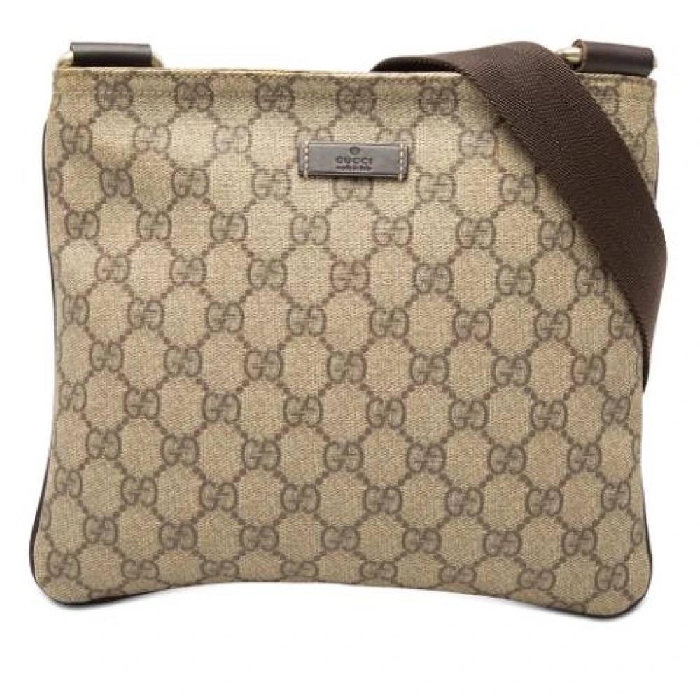 Gucci Vintage Pre-owned Canvas Crossbody Bag - Vintage - Dame - Beige - ONE SIZE - Uld