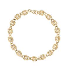 Lund Copenhagen armbånd i 8 kt guld med knuder (6 mm)