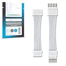 Litcessory Kontroller till 6-Pinne Adapter för Philips Hue Lightstrip Plus (Avtagbar Version, Vit - MIKRO 6-PINNE V4)