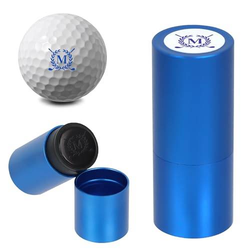 LACGO Golfboll Stämpel, Golfboll Stämplare, Återanvändbar Självförande Golfboll Stämpel Märkare för att Identifiera Golfbollar, Golfpresenter Golftillbehör för Män och Kvinnliga Golfare (Bokstav M)