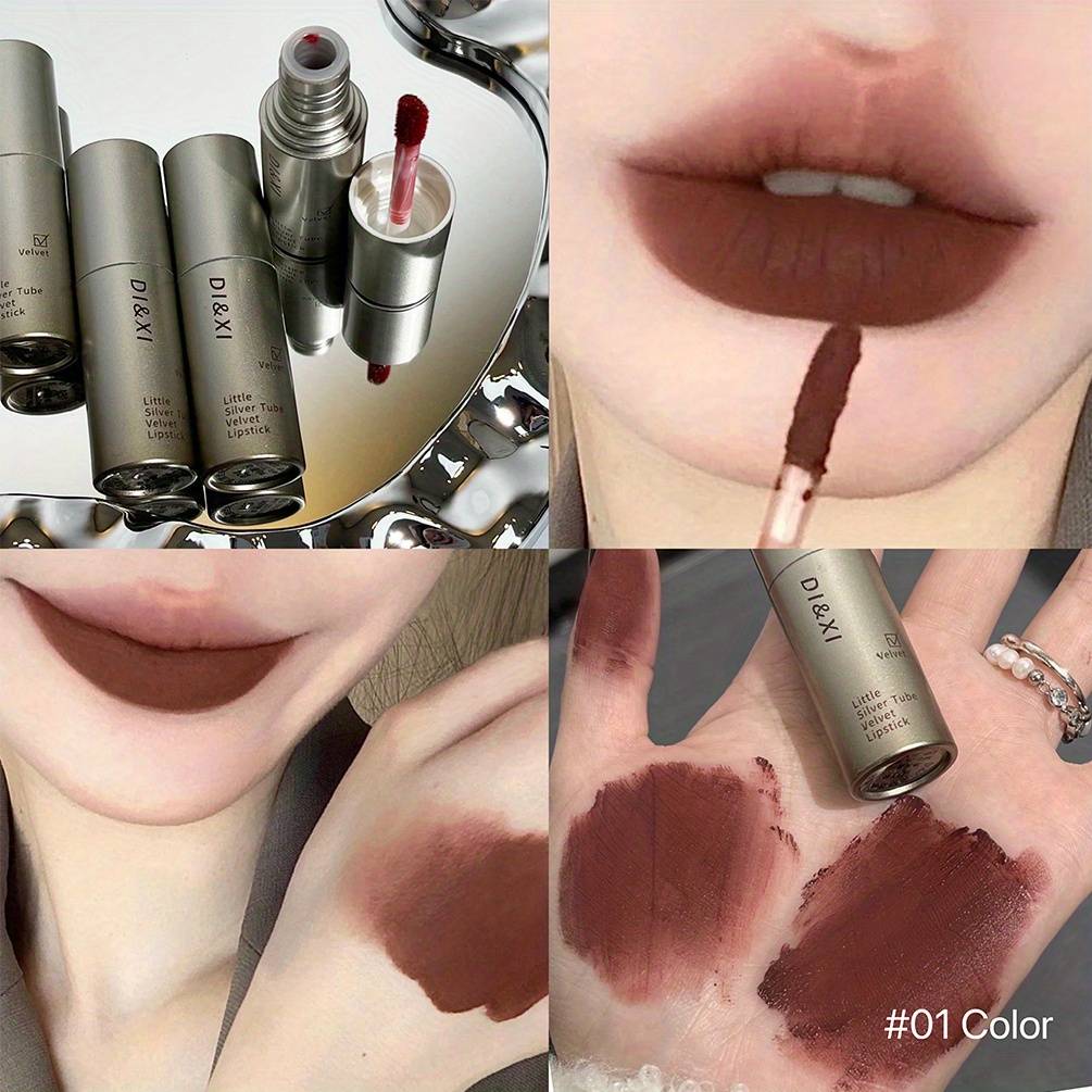 1pc Lip Glaze, Velvet Texture, Nourishing Lipstick For Types, In .