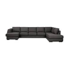 Scandinavian Choice Optus U-soffa Large med Divan Vänster - Mörkgrå Grå Tyg
