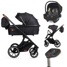 Stor barnvagnspaket Nessia 4i1 inkl. babyskydd Knox + isofix bas - Diamond Black