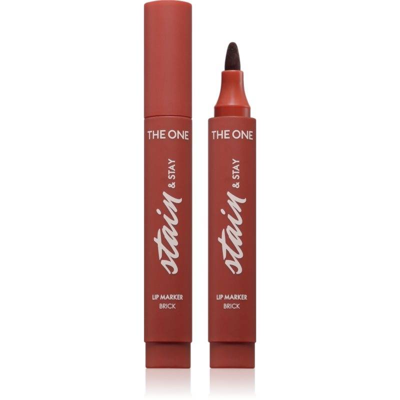 Oriflame The One Stain & Stay Langtidsholdbar læbestift i en filtpen Skygge Brick 2.5 g - 2.5 g