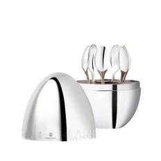 Christofle - 6-pack Mood Skyline Shanghai espressoskedar - unisex - Silverpläterad metall - one size - Silverfärgad