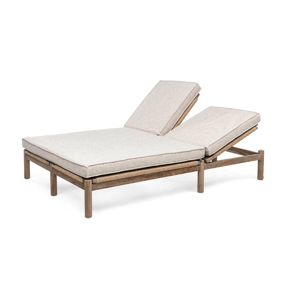 Double sunlounger Mieke incl. wheels - Caramel - Core (Quickship)