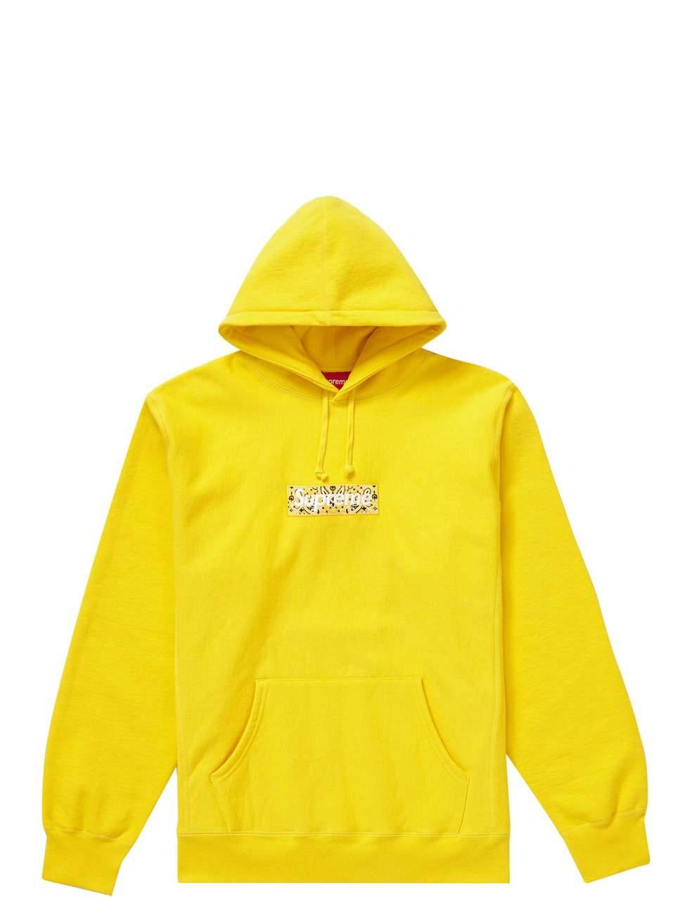 Supreme Bandana Box Logo Hoodie "Yellow" - S