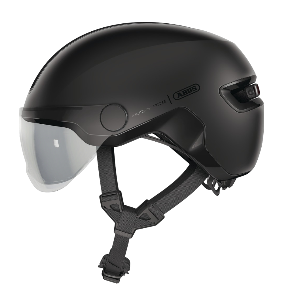 Cykelhjälm ABUS HUD-Y ACE - Velvet black-M (54-58 cm)
