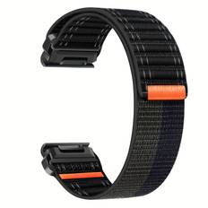 TEMU Quick-release 22mm & 26mm Nylon Sport Band For Garmin Fenix 8/7/7x, 6/6x Pro, 5/5x, 8, Pro Gen 2 47mm 51mm, Approach, , Instinct 2x 3 & Marq - Durable Watch