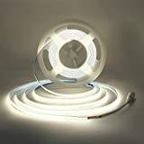 COB LED remsa 24V vit 4000K 5m, Arote COB LED Strip LED-tejp 5mm Bredd Dimbar High Density Light DIY 384LEDs/m Utan strömförsörjning IP20 för sovrumskök Heminredning