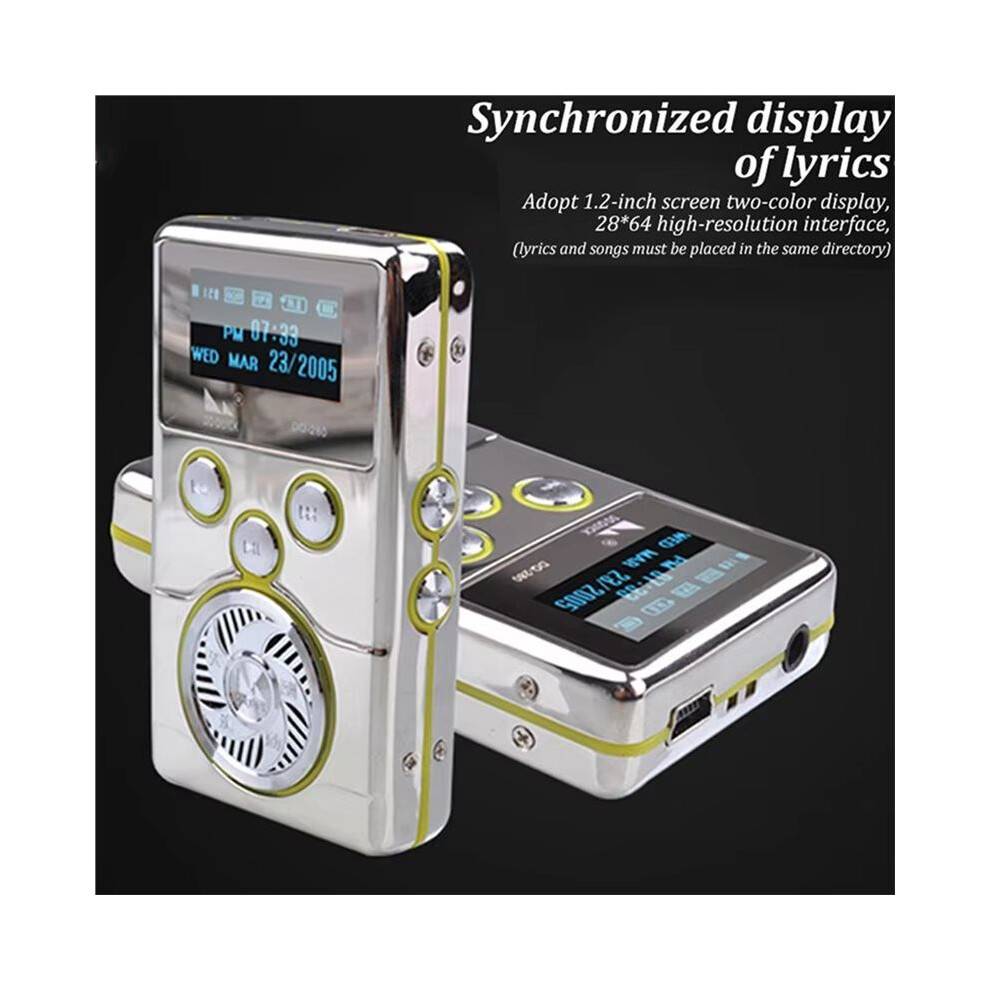 MP3 Player Metal Music Player 8GB Sports Running Walkman Built-in Speaker MP3 with Screen Support Fm Radio/E-Book