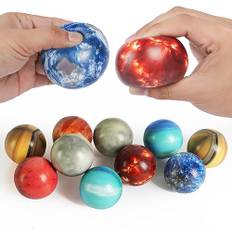 Ainiv Krama stressbollar, 12 st stressavlastningsboll, sensorisk stressboll för barn och vuxna, handträning stressavlastningsbollar, klämleksaker för ångest, fidget, spänning, hantera anger-planet