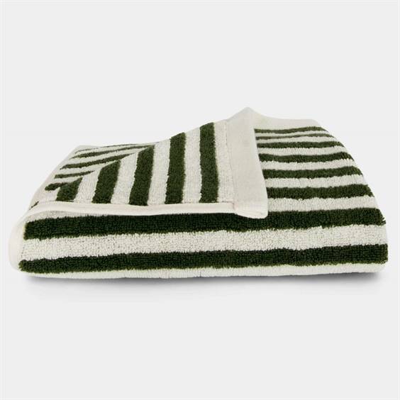 Homehagen Håndklæde - Pinstripe 45 x 65 cm Alpine Moss.