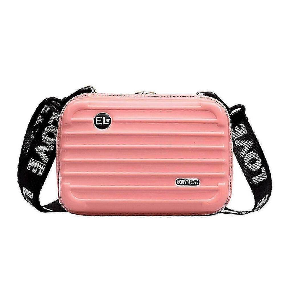 (Baby pink) Bestseller NEW Hard Shell Cosmetic Bags For Women,mini Suitcase Shape Crossbody Bag Shoulder Bag,gift For Women