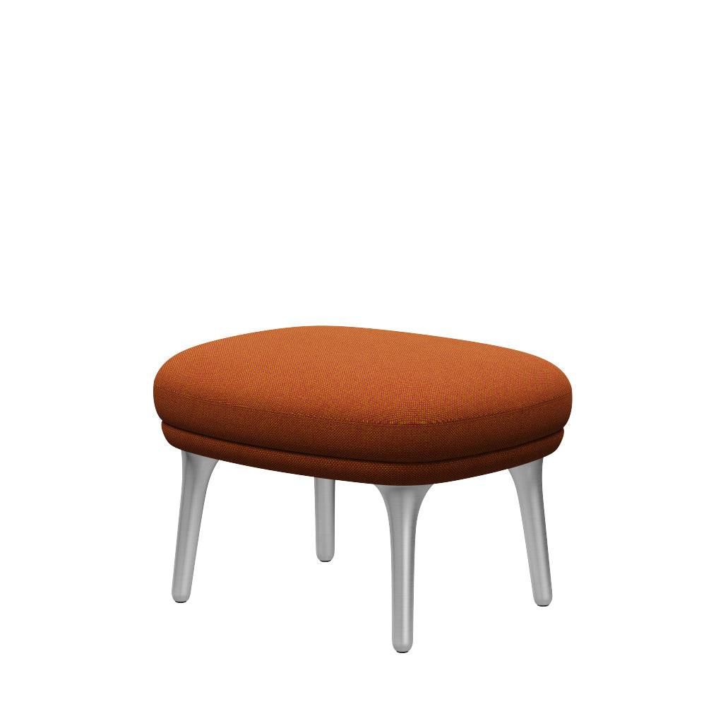 Fri Skammel m. stel i aluminium fra Fritz Hansen Hallingdal - 526 Red/Curry - Jacobsen Plus