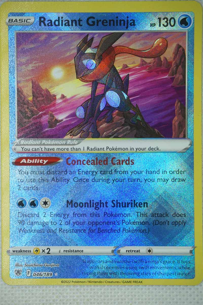 Pokémon Radiant Greninja 046/189 Holo Rare - Pokemon kort - Pocket Monster.