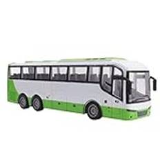 Ozgkee 1/30 fjärrstyrd bussmodell, elektrisk, trådlös, simulering, stor RC-buss-leksak med fjärrkontroll (vit grön)