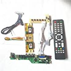 För HSD150MX13-A HSD150MX19-A 4CCFL LVDS 20Pin LCD-skärm HDMI VGA AV USB RF Inverter+fjärrkontroll+tangentbord T.V53 kortskiva kit (HSD150MX13-A)