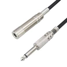 Microphone extension cable 5m standard plug male standard jack female extension cable 6.3mm - 6.3mm male/female C-068 silver