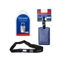 Travel Kit 13 (TSA-lås, bagagerem, bagagetak blå)