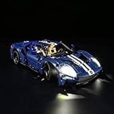 BRIKSMAX LED-belysningskit för LEGO-42154 2022 Ford GT – kompatibel med Lego Technic byggstenar modell – inkluderar inte Lego-set