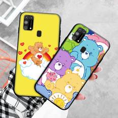 Svart fodral till Xiaomi Redmi 13C Note 9 iPhone XR 7 8 14 15 11 12 13 X XS Pro Max Samsung A25 S23 S24 FE Ultra Plus Care Bears Redmi 10 mörk marinblå