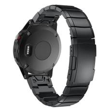 Garmin Fenix 5 - Premium Urrem i rustfri stål 22mm - Vrist omkreds - 130-220mm - Sort