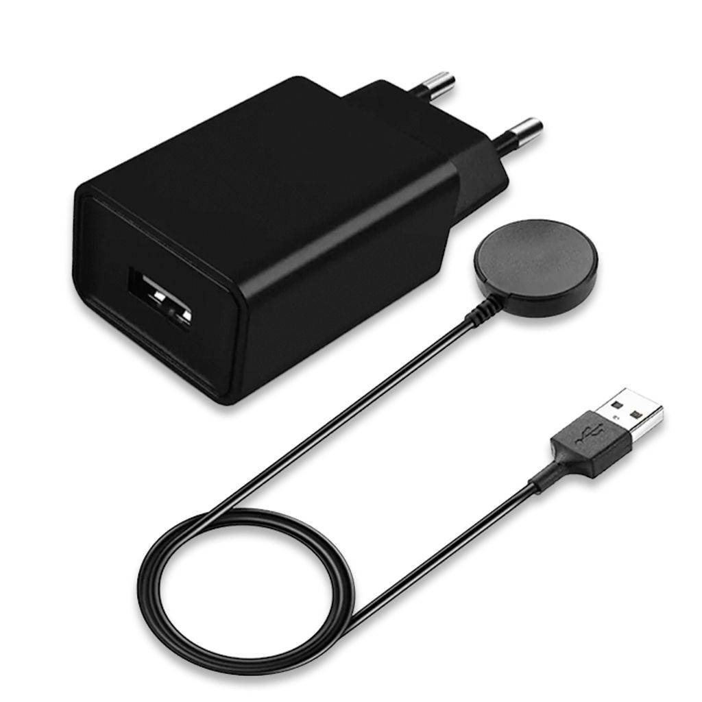 Samsung Laddare för Galaxy Watch 3/4/5/Active 1/2 + SiGN Väggladdare USB-A 2.4A