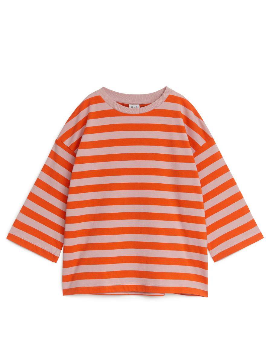 ARKET Oversized Long-Sleeved T-Shirt -Beige, 134/140