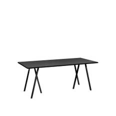 HAY - Loop Stand Table - Black - 180 x 87,5 cm - Matbord - Leif Jørgensen - Svart - Metall/Trä