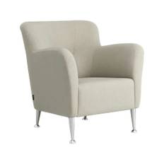 Swedese Nova Easy Lounge Chair - Borstad Aluminium Romo Linara 05 Porridge