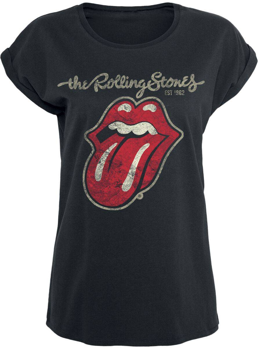 The Rolling Stones T-shirt - Plastered Tongue - S 5XL - för Dam - svart