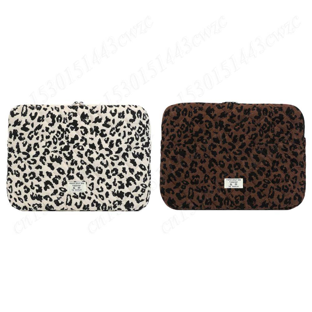 Leopardmönster Bärbart Laptopfodral Laptopväska Datorfodral för 11/13/15-tums Laptops