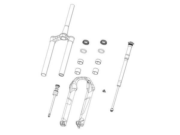 Rockshox lower legs 29'' 15x110 Boost (35 mm) Difussion black