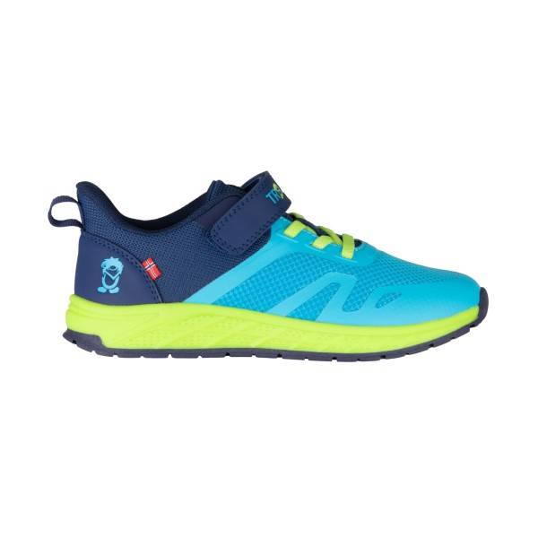 Trollkids Kid's Alesund Sneaker Fritidssko Børn størrelse 28 farve blue/ spring leaf