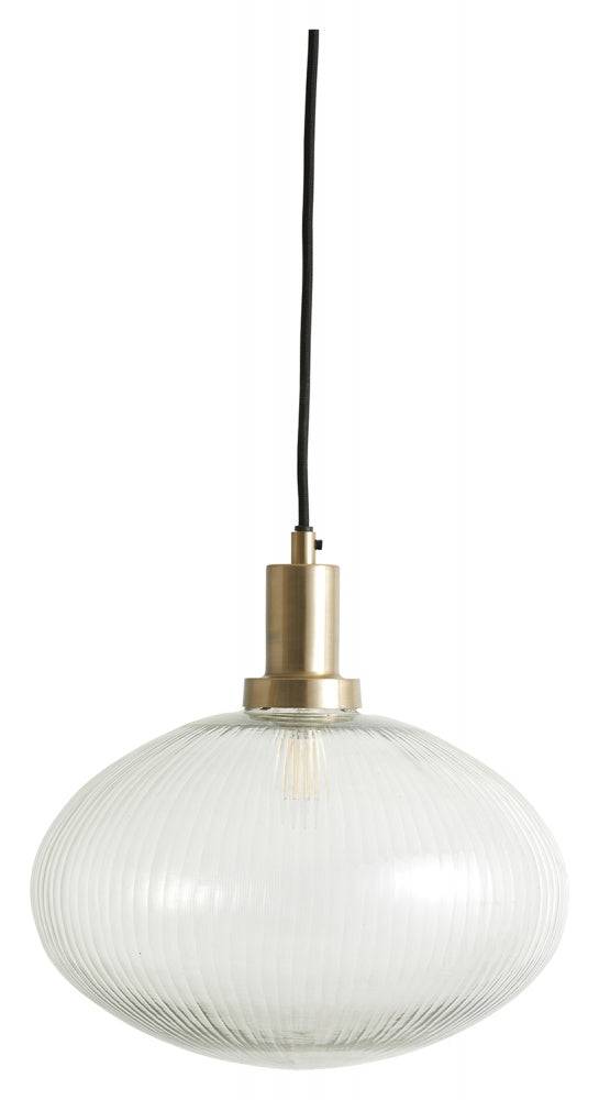 BONA lamp, clear glass w/grooves