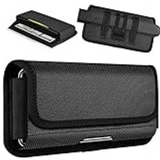 ykooe nylon telefonhölster för iPhone 13 12 11 Pro Max XR XS 8 7 6 Plus bältesklämma fodral för Samsung Galaxy S21 S22 S20 S9 S10 A12 A13 A32 A72 A51 A71A70 Xiaomi Redmi note Moto (XL)