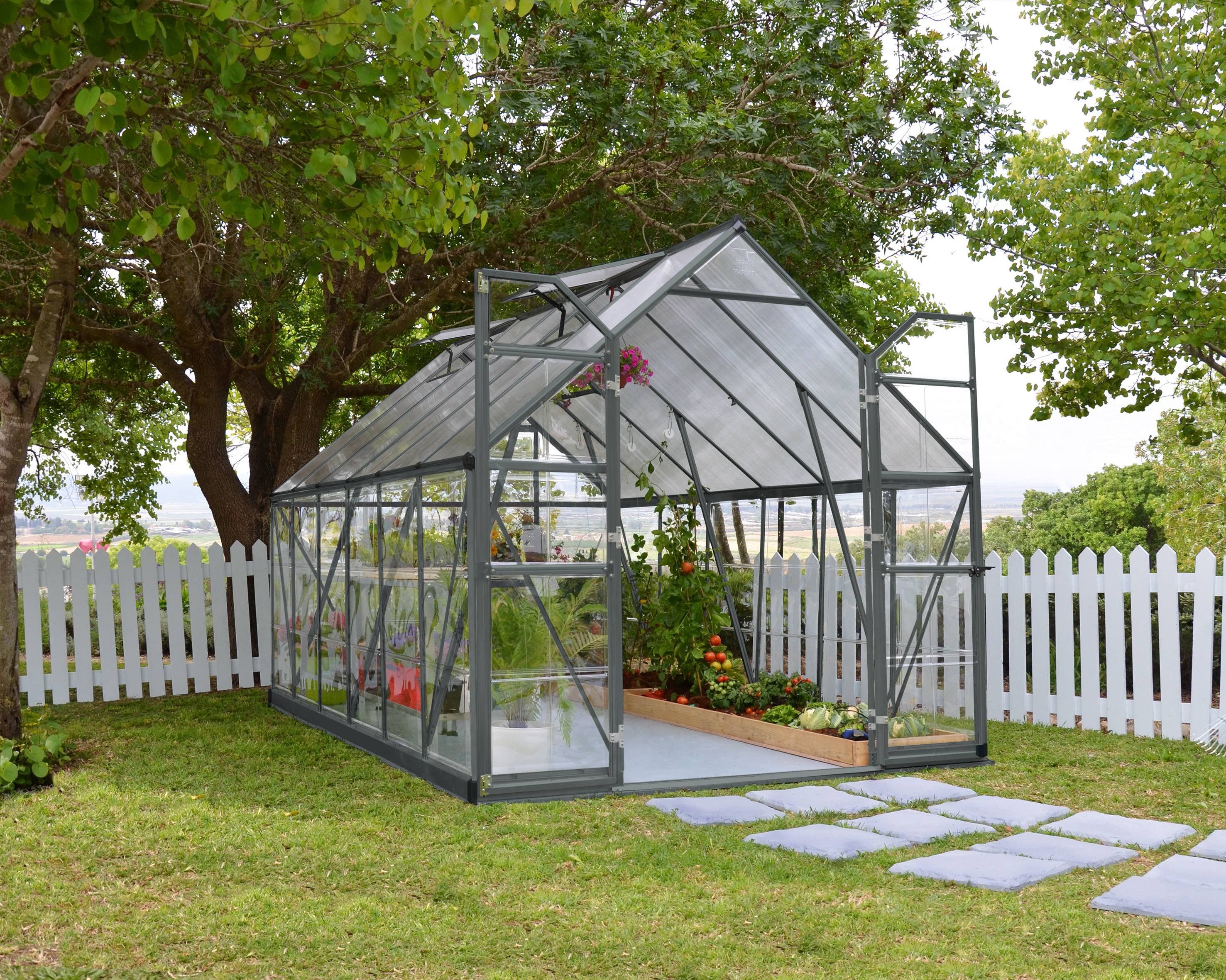 Växthus Balance 9 - 29,3 m² Canopia 11,9 m² Antracitgrå (RAL 7016)