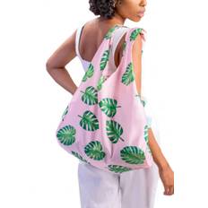 Kind Bag London Medium återanvändbar väska - Palms Pink/Green - - Same Day Dispatch - Same Day Dispatch