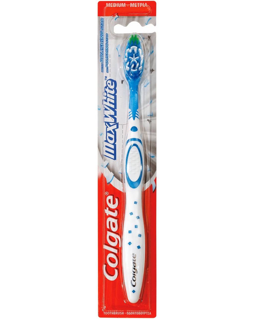 Tandborste Colgate Max White, medium, poleringsstjärna