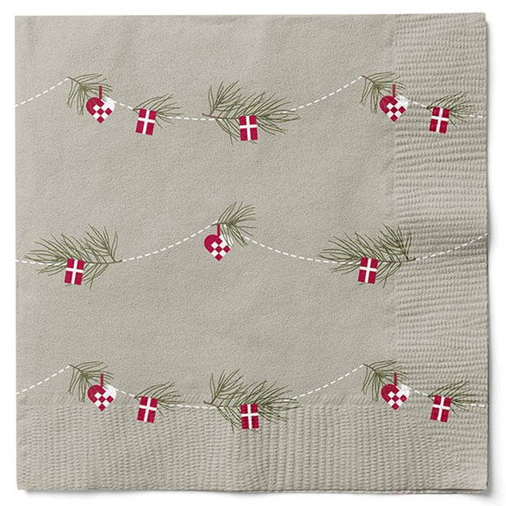 Dansk Jul Servietter Beige
